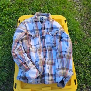 Billabong Gray and Cream Fleece-Lined Shirt